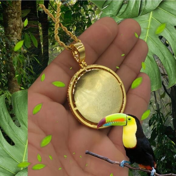 22"Rope Chain - 14K Gold Finish Evil Eye Amulet. - Picture 5 of 7